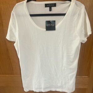 NWT Kasper Women's Cream Short Sleeve Tee